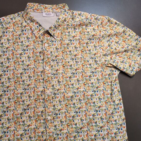 Projek Raw XL Mens Shirt Short Sleeve Hawaiian Cocktail Drink Tropical Theme EUC - Picture 1 of 8